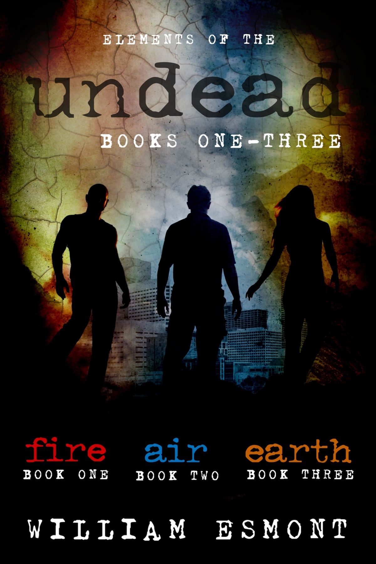 People from the first three elements of the undead book covers